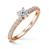 Aria | Zásnubný prsteň so stredovým kameňom 0.25 ct, ružové zlato, s diamantmi