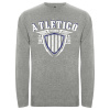Superfutbal Pánske tričko dlhý rukáv Atlético, sivé melírové Veľkosť: S
