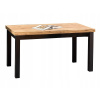 Halmar TIAGO stôl obdĺžnikový rozkladací dub craft / čierny 140-220x80