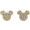 Disney Detské náušnice Minnie a Mickey Mouse strieborné ES00121TZWL (Ag 925/1000, 1,68 g)