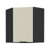 Kondela Horná rohová skrinka, cashmere/čierna, ARAKA 60x60 GN-72 1F