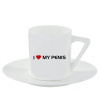 Espresso hrnček s podšálkou 100ml I love my penis