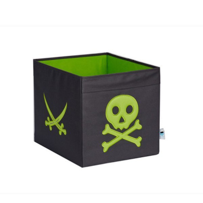 Love It Store It Veľký Úložný Box Piráti Šedý So Zeleným Pirátom*Darček Zdarma