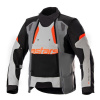 bunda HALO DRYSTAR, ALPINESTARS (světle šedá/tmavě šedá/černá/červená fluo) 2026 2XL