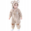 Pyžamo, župán - Onesie (kombinézy) onesie veľkosti 90 biela, hnedá (Onesie Kigurumi pyžamy pre deti hnedý medveď 90)