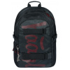 Čierny školský batoh Skate Red s minimalistickým červeným logom BAAGL (Objavte štýlový a funkčný školský batoh BAAGL Skate Red, ideálny pre žiakov od 3. ročníka základnej školy a starších. Tento batoh