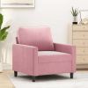 vidaXL Kreslo ružové 60 cm zamat - Ružová - 130749-76761