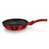 Berlingerhaus Pánev BH-1252 Metallic Line červená s mramorovým povrchem 24 cm červená