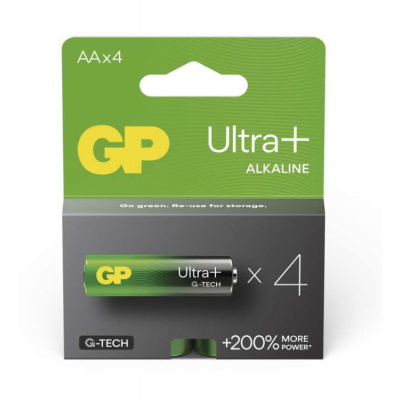 GP Alkalická baterie ULTRA PLUS AA (LR6)- 4ks (1013224000)