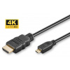 MicroConnect kábel HDMI 2.0 Type A - Micro HDMI Type D, 3m