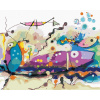 ZUTY Maľovanie podľa čísel ABSTRAKTNÉ RYBY Rámovanie bez rámu a bez vypnutia plátna Rozmer 80x100 cm