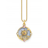 Thomas Sabo PE960-471-1 Gold-plated chain pendant w. light blue enamel
