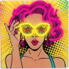 Forever Light Neon ART LED POWER WOMAN yellow-purple FLA02 RTV100307