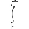HANSGROHE Activera S Showerpipe EcoSmart Reno Varia sprchová súprava bez batérie, horná sprcha 1jet priemer 240 mm, ručná sprcha 2jet, matná čierna, 28074670