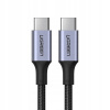 Ugreen 70428 USB-C / USB-C PD QC 3.0 5A 100W, 1,5m, sivý