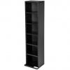 TecTake 1 polica 21 cm x 90 cm x 20 cm čierna (Stojan na CD so 6 priehradkami na 102 CD 90x21x20cm)