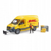 Bruder Mercedes Benz Sprinter DHL s vodičom a príslušenstvom 02671