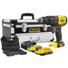 SFMCD715D2F STANLEY 18V AKU VRTAČKA S PŘÍKLEPEM V20, 2 X 2,0 AH BATERIE, NABÍJEČKA, KITBOX