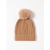 Heavy Tools dámska pletená čiapka s brmbolcom PIDORI, beige