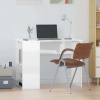 vidaXL Stôl lesklý biely 100x55x75 cm spracované drevo - Biela - 12087-153798