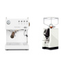 Ascaso Steel UNO PID, White&Wood + Eureka Mignon Perfetto, CR white