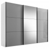 Moderano SKRIŇA S POS. DVER. – HOR.VED, biela, svetlosivá, 249/222/68 cm - Skrine - 000531006094