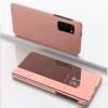 Knižkové puzdro Electroplating Mirror na Samsung Galaxy A13 - Zlatoružový