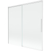 Mexen Rox, 2-krídlová posuvná vaňová zástena 160 x 150 cm, 8mm číre sklo, biely profil, 8C9-160-001-20-00