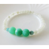 Náramok z liečivých kameňov jadeitu a amazonitu na gumičke (Náramok na gumičku s minerálmi jadeitom a amazonitom)