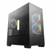 DEEPCOOL skříň CG380 3F microATX / 3x120mm ARGB PWM / USB 3.0 / 2×USB 2.0 / panoramatická černá (R-CG380-BKAGM3-G)