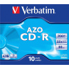 VERBATIM CD-R AZO Jewel 52x 700MB cena za balení 10 ks