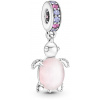 PANDORA Moments 798939C02 Visiaci, Morská korytnačka z ružového skla Murano (Ag 925/1000, 2,32 g)