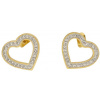 Ewena Náušnice srdiečka s kamienkami z chirurgickej ocele CKR769