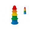 Teddies Kubus pyramida skládanka kulatá barevná 7ks