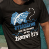 Tričko s potlačou Rybárčenie je životný štýl Pánsky Čierna L