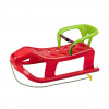 BABY MIX Plastové sánky s operadlom Baby Mix Snow Star Červené