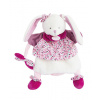 Doudou Plyšový maňuška zajačik ružový 28 cm