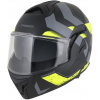 CASSIDA prilba MultiFlip Korp 2026, čierna matná/žltá fluo/sivá, veľkosť XL