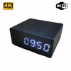 Kamera skrytá v stolných hodinách s WiFi a nočným snímaním 4K