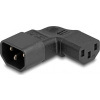 Delock Napájecí adaptér IEC 60320 – z C14 na C13, zástrčka / zásuvka, 10 A, 90°, levý / pravý, pravoúhlý