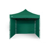 Nožnicový Párty stan 3x3m Oceľový Standard - 4ks plné bočnice farba Zelená