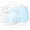 Horné zadné okno pre Deutz-Fahr DX 3,50 DX 3,60 (Horné zadné okno pre Deutz-Fahr DX 3,50 DX 3,60)