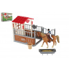 Teddies Sada farma kôň s doplnkami plast v krabici 30x20x7,5cm