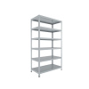 Skrutkovaný regál policový Biedrax 45 x 100 x 200 cm, svetlošedý, 6 políc, nosnosť 150 kg na policu