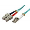 Optický patch cord Duplex LC-SC 50/125 0,25m MM OM4
