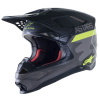 prilba SUPERTECH S-M10 z limitovanej edície AMS ALPINESTARS šedá/biela/žltá fluo/čierna Veľkosť: XL (obvod 61 - 62 cm), Veľkost: XL (obvod 61 - 62 cm)