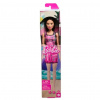 Barbie Chic módna bábika s hnedými vlasmi v ružových Barbie šatách - Mattel