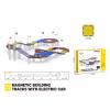 Mamido Mamido Magnetická stavebnica pretekárska dráha s elektrickým autíčkom 190 dielikov XL MT1473