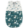 Petitcollin Spací vak zeleno-biely pre bábiku 36 – 40 cm