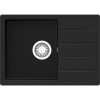 TEKA Comfor 45 S-TQ 1B 1D OB Tequartz drez s odkvapávaciou plochou, obojstranný, s excentrom, horná montáž, 620 x 440 mm, čierna metalická, 115350000